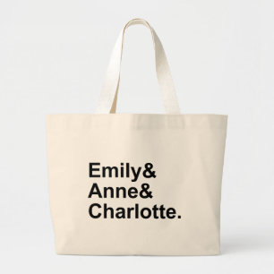 Die drei Schwestern der Bronte Emily Charlotte A Jumbo Stoffbeutel