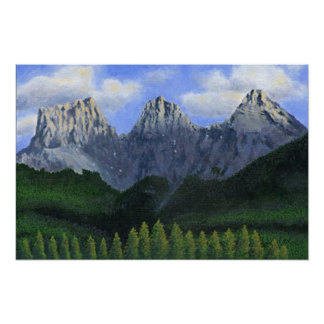 Die drei Schwestern in Canmore, Alberta, Kanada Poster (Vorderseite)
