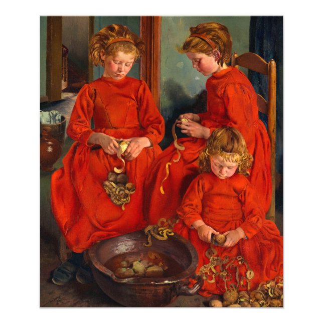 Die drei Schwestern von Leon Frederic Fotodruck (Vorne)