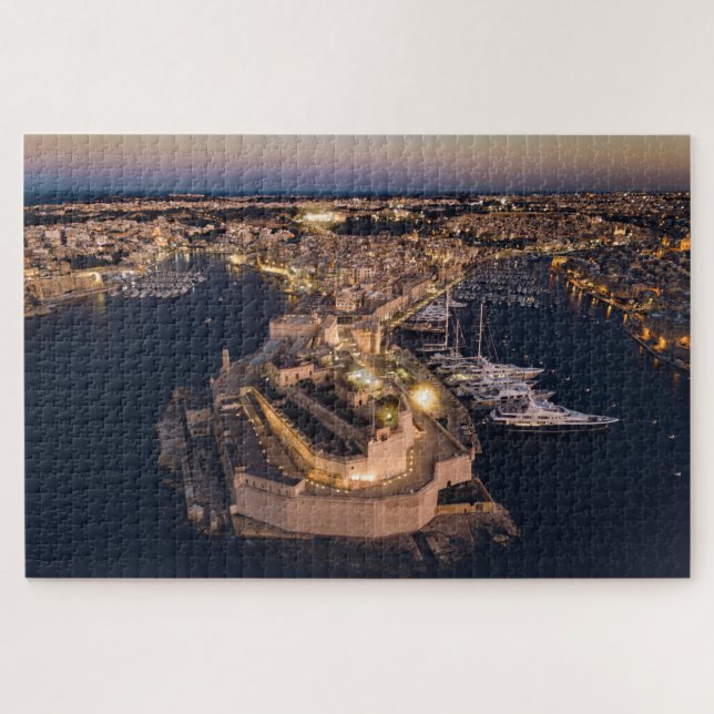 Die drei Städte Valletta-Malta-Flucht Puzzle (Horizontal)