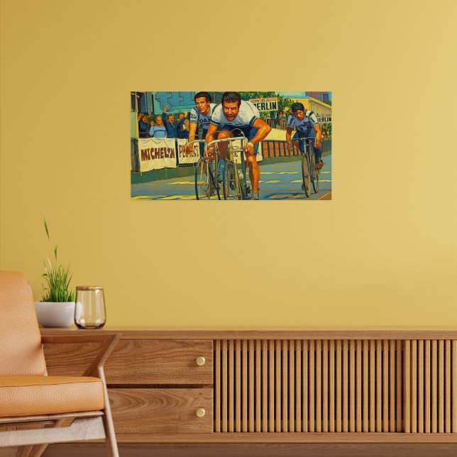 Die Drei-Wege-Sprint Paris-Roubaix 1981 Malerei Poster (Wohnzimmer 2)