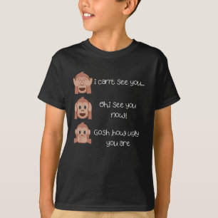 Die drei weise Affen lustiger T - Shirt