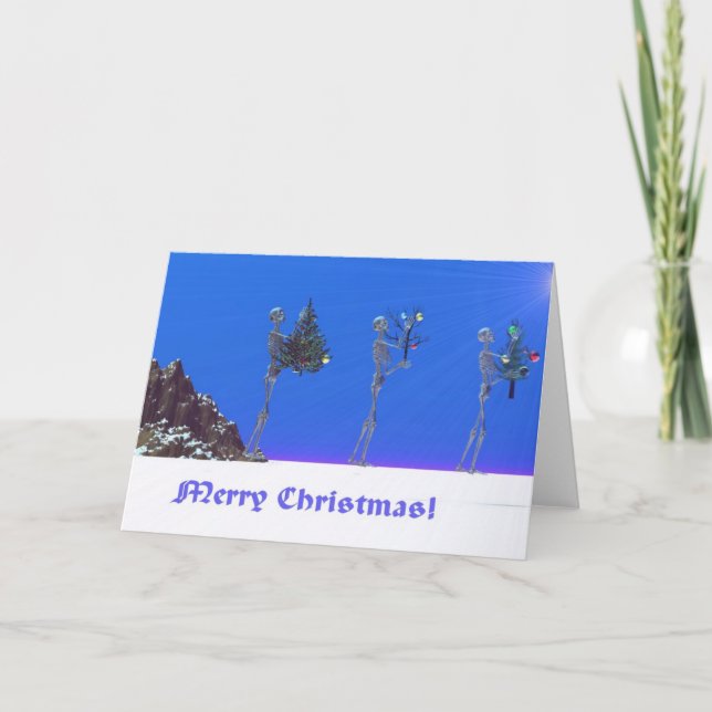 Die drei Weisen Feiertagskarte (Vorderseite)