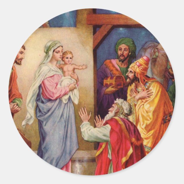 Die drei Weisen Runder Aufkleber (Vorderseite)