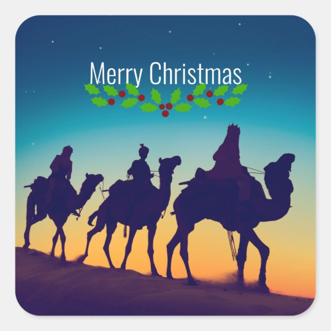 Die drei Wismen Quadratischer Aufkleber (Vorderseite)