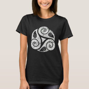 Die dreifache Spirale keltischer Wikinger Triskeli T-Shirt