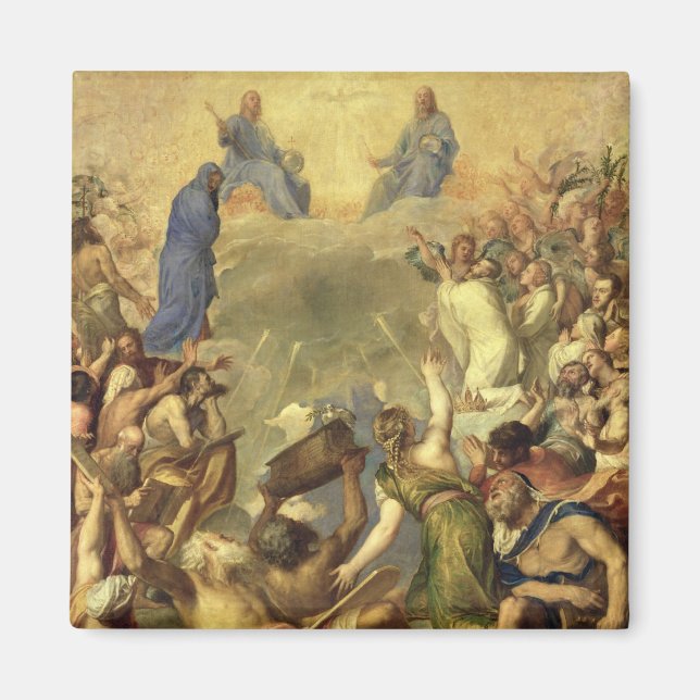 Die Dreifaltigkeit, 1553/54 (Öl auf Leinwand) Magnet (Vorne)