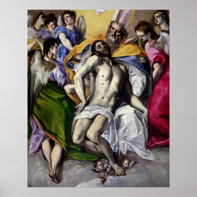 Die Dreifaltigkeit, 1577-79 (Öl auf Leinwand) Poster (Vorne)