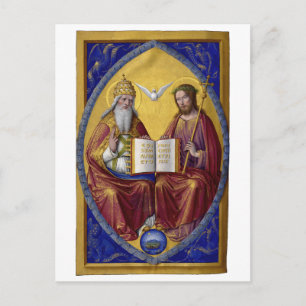 Die Dreifaltigkeit von Jean Bourdichon um 1508 Postkarte