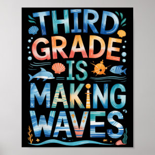 Die dritte Klasse macht Wellen zurück zu den Schul Poster