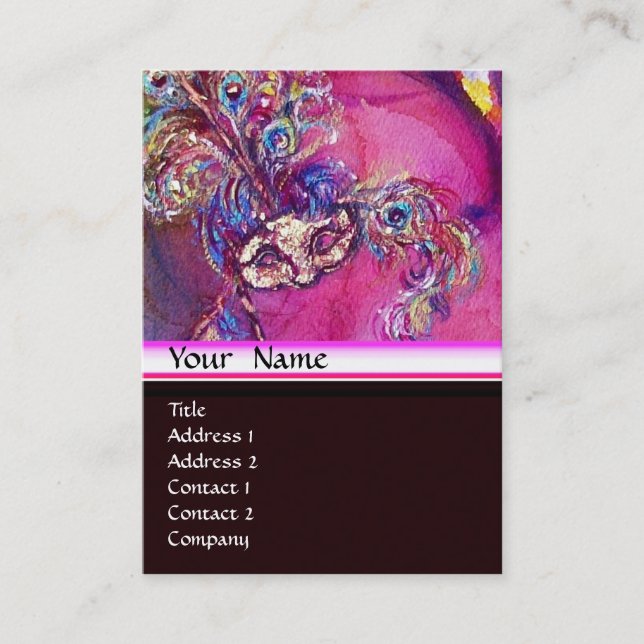 DIE DRITTE MASK / Kostümbildner , Theaterkünstler Visitenkarte (Vorderseite)