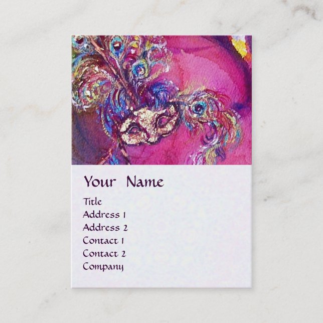 DIE DRITTE MASK / Kostümbildner , Theaterkünstler Visitenkarte (Vorderseite)