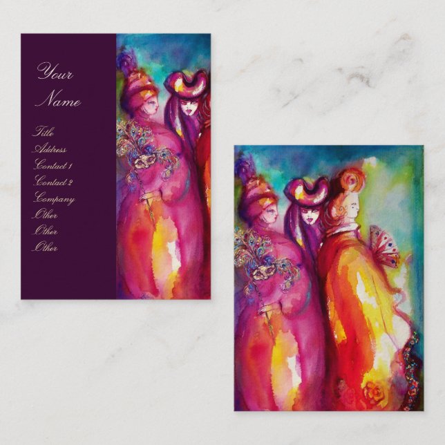 DIE DRITTE MASK / Kostümbildner , Theaterkünstler Visitenkarte (Vorne/Hinten)