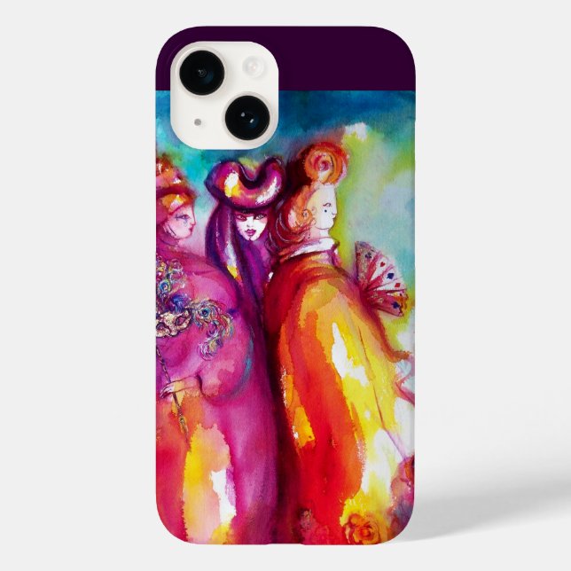 DIE DRITTE MASK / Venezianische Karnevalsmquerade Case-Mate iPhone Hülle (Rückseite)