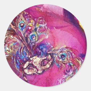 DIE DRITTE MASK/Venezianische MASKRAFT Runder Aufkleber