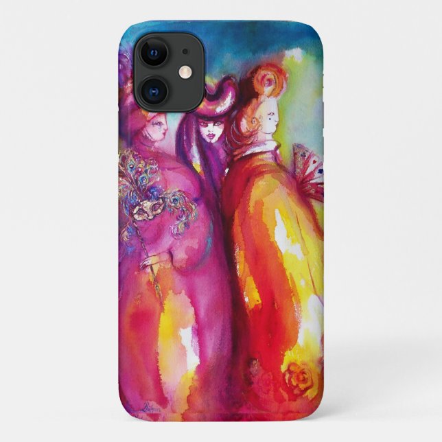 DIE DRITTE MASK / Venezianischer Karnevalssackball Case-Mate iPhone Hülle (Rückseite)