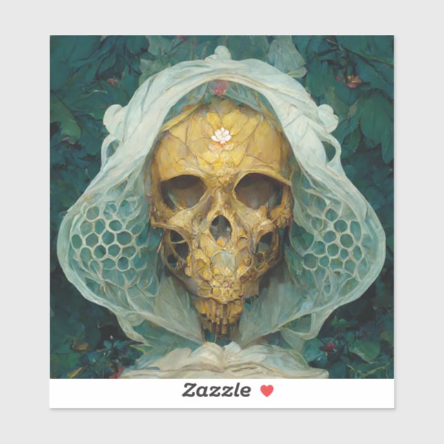 Die Drohne Bee Skull Fantasy Sci-Fi Aufkleber (Blatt)