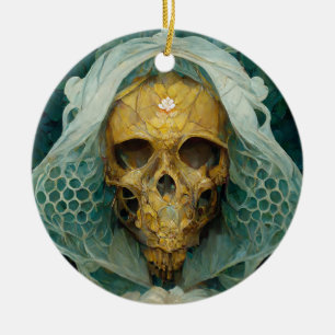 Die Drohne Bee Skull Fantasy Sci-Fi Keramik Ornament