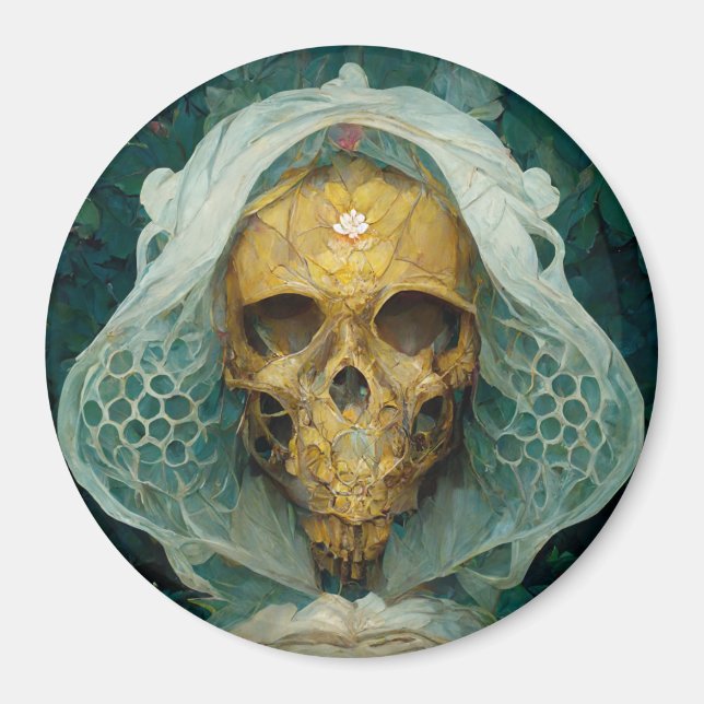 Die Drohne Bee Skull Fantasy Sci-Fi Magnet (Vorne)