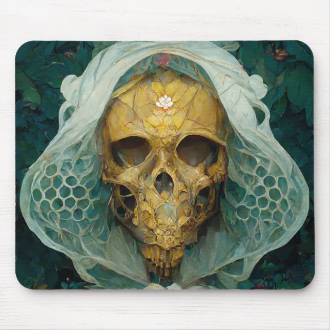 Die Drohne Bee Skull Fantasy Sci-Fi Mousepad (Vorne)