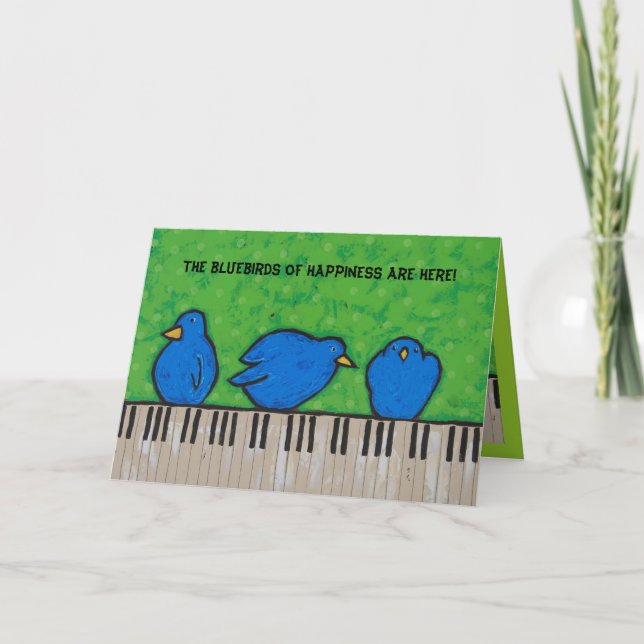 Die Drosseln der Glückkarte Karte (Vorderseite)