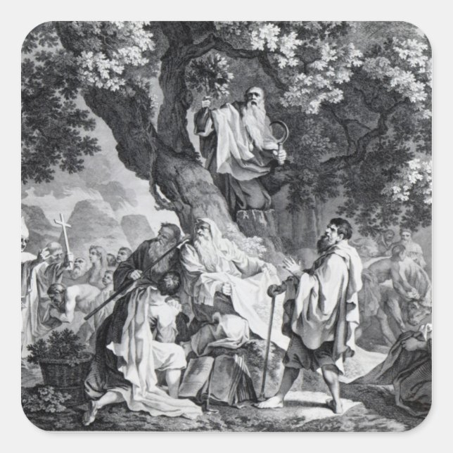 Die Druiden oder die Umkehr der Briten Quadratischer Aufkleber (Vorderseite)