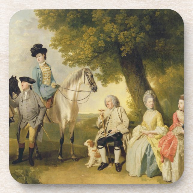 Die Drummond Familie, c.1769 (Öl auf Leinwand) Getränkeuntersetzer (Vorderseite)