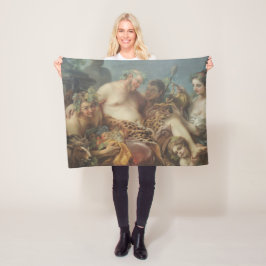 Die Drunkenness von Silenus (von Carle van Loo) Fleecedecke