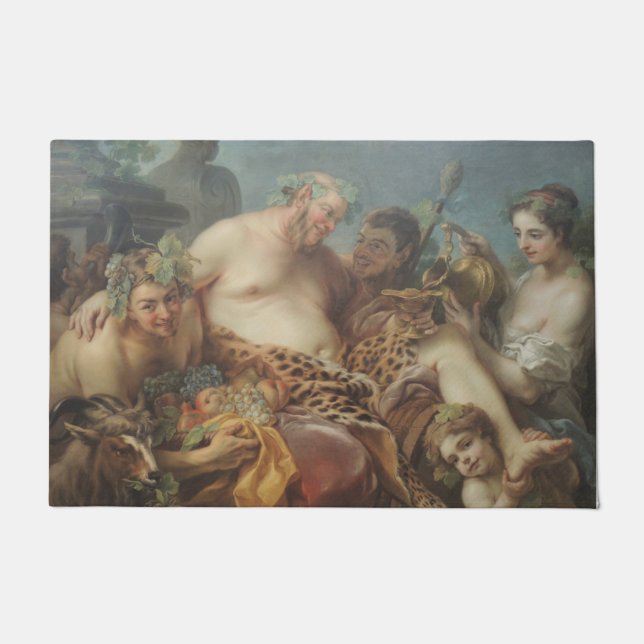 Die Drunkenness von Silenus (von Carle van Loo) Fußmatte (Vorderseite)