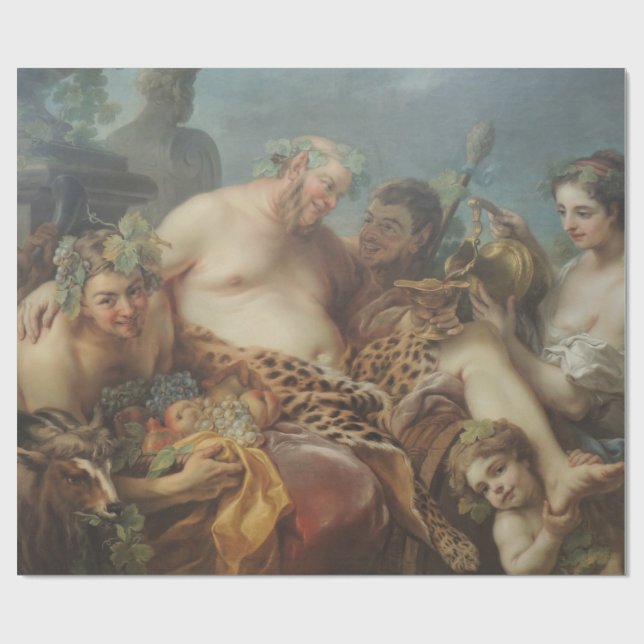 Die Drunkenness von Silenus (von Carle van Loo) Geschenkpapier (Flach)