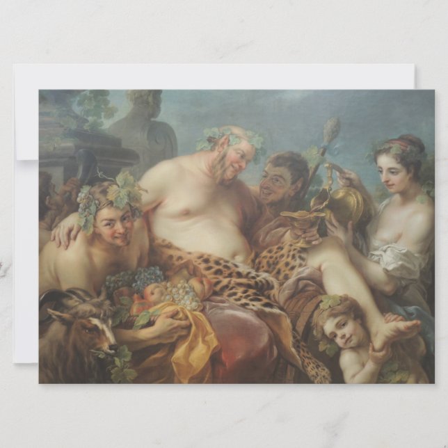 Die Drunkenness von Silenus (von Carle van Loo) Karte (Vorderseite)