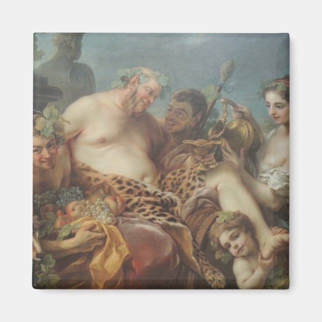 Die Drunkenness von Silenus (von Carle van Loo) Magnet (Vorne)