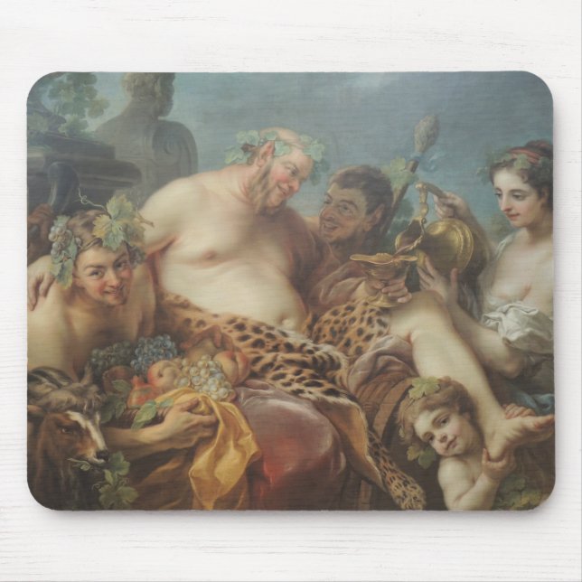 Die Drunkenness von Silenus (von Carle van Loo) Mousepad (Vorne)
