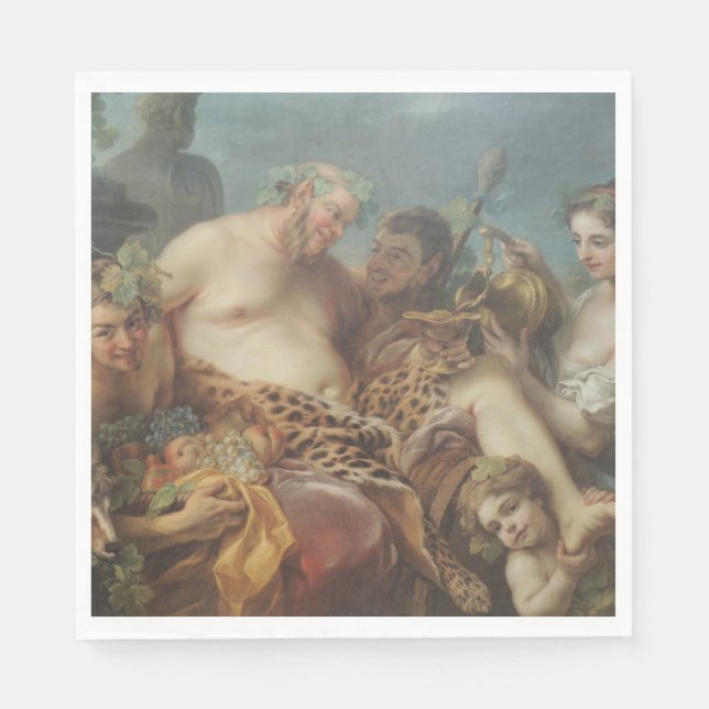 Die Drunkenness von Silenus (von Carle van Loo) Serviette (Vorderseite)
