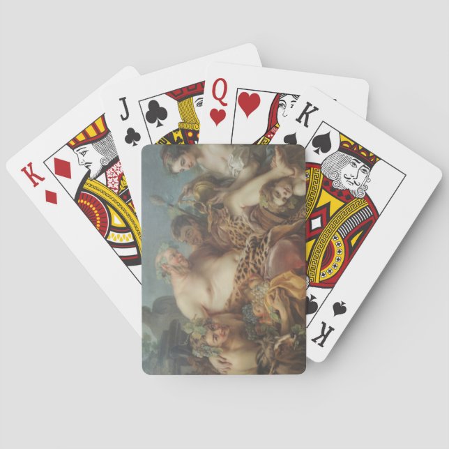 Die Drunkenness von Silenus (von Carle van Loo) Spielkarten (Rückseite)