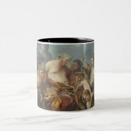 Die Drunkenness von Silenus (von Carle van Loo) Zweifarbige Tasse
