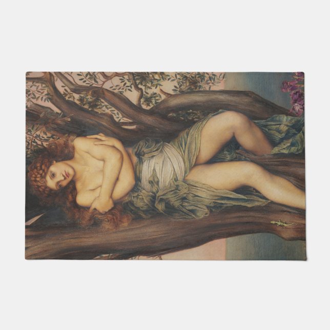 Die Dryade (Baumnymphe) (von Evelyn De Morgan) Fußmatte (Vorderseite)