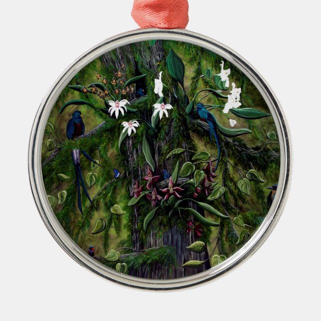 Die Dschungel von Tikal Silbernes Ornament (Vorne)