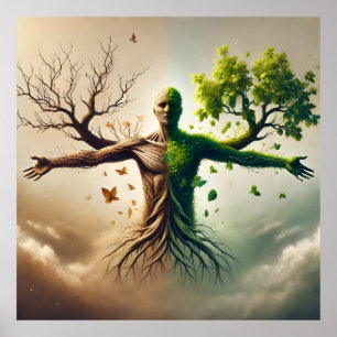 Die Dualität des Lebens - Wachstum und Niedergang Poster