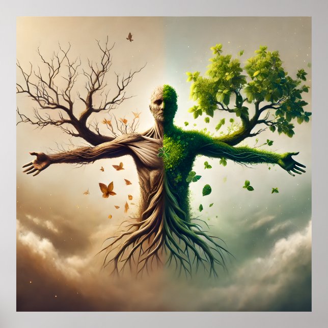 Die Dualität des Lebens - Wachstum und Niedergang Poster (Vorne)