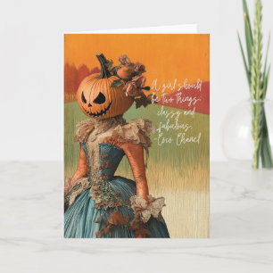 Die Duchess Pumpkinhead   Surreal Halloween Card Karte