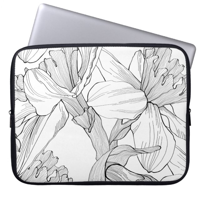 Die duftenden Frühlingsblumen der Daffellinie. Laptopschutzhülle (Vorderseite)