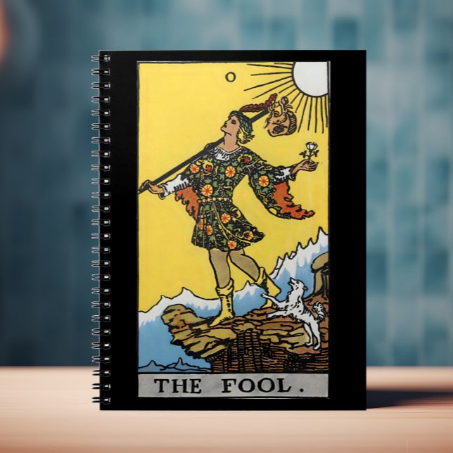 Die dumme Tarot-Karte Notizblock (Notebook with The Fool tarot card on the front)