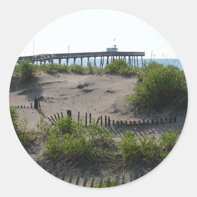 Die Dünen Runder Aufkleber (Vorderseite)