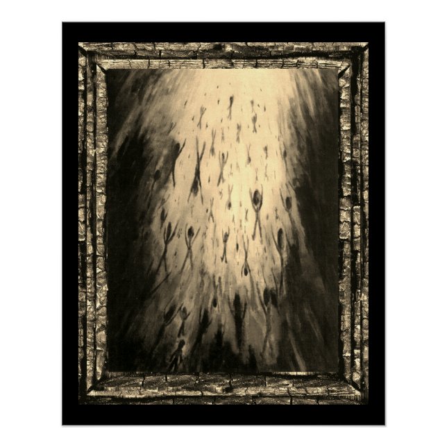 Die Dunkelheit verlasse, das Licht zu betreten Poster (Vorderseite)