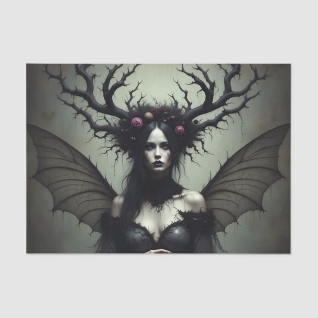 Die dunkle Fantasiedekoupage Seidenpapier (Vorderseite)