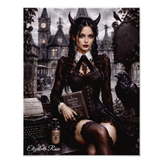 Die dunkle Rose Fotodruck