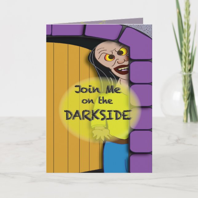 Die dunkle Seite von Halloween Karte (Vorderseite)