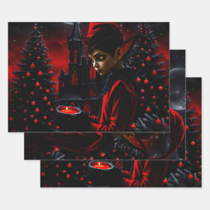 Die dunkle Weihnachtszeit. Geschenkpapier Set