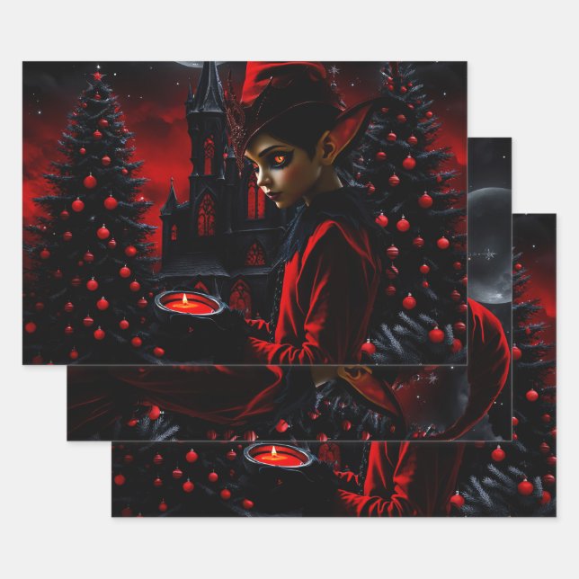 Die dunkle Weihnachtszeit. Geschenkpapier Set (Set)